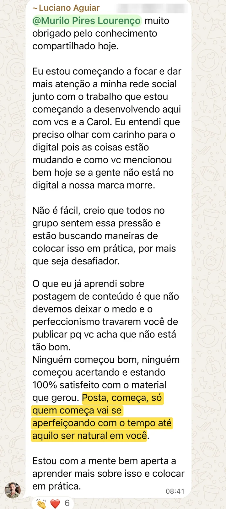 Mensagem do Luciano Aguiar sobre o Encontro de Expansão